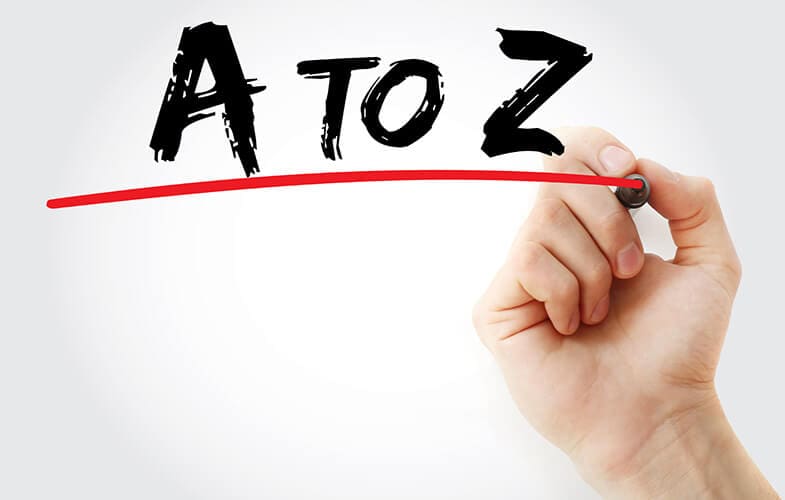 Big letters A-Z