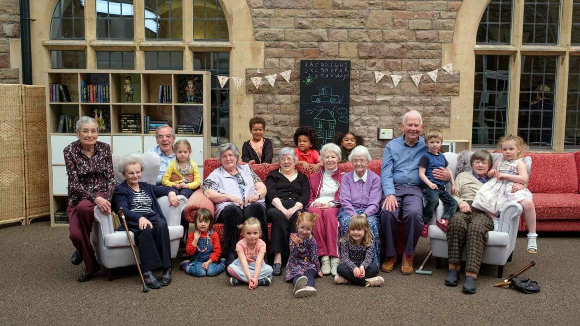Group shot of "Old People's Home For 4 Year Olds" United Kingdom cast