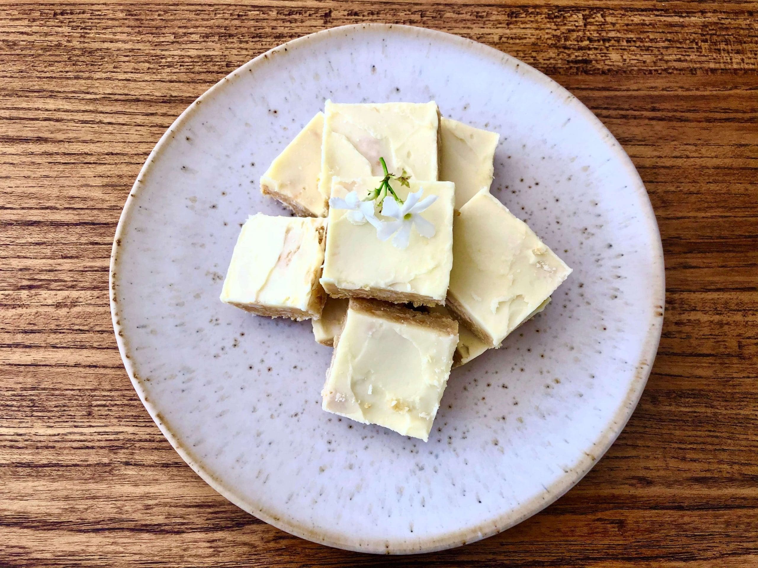 Citrus slice dessert arranged on a plate